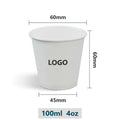 500pcs  100ml Custom Printed Paper Cups Bulk | Personalized Logo Disposable Cups for Events, Parties, Promotions