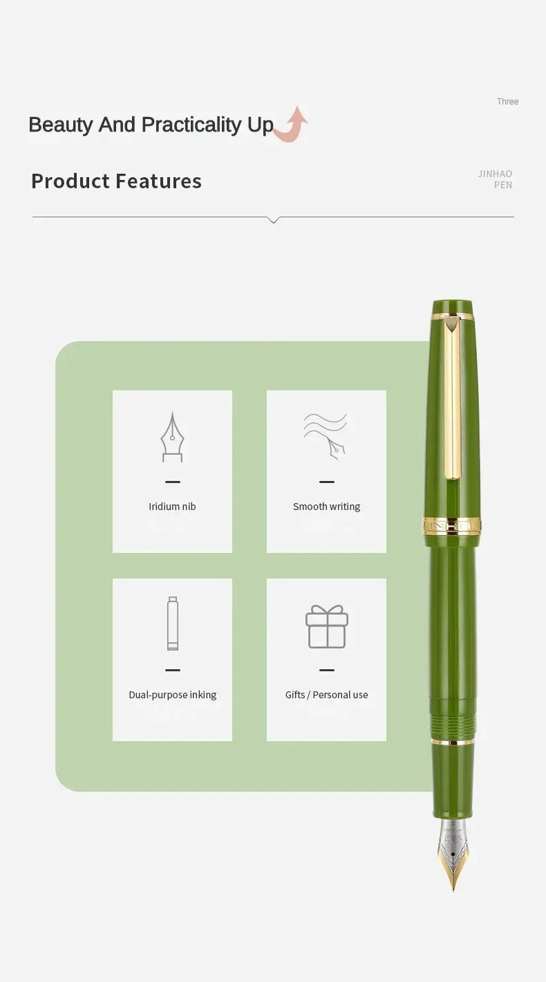 Jinhao 82 Fountain Pen New Color Luxury Elegant Pens 0.7/0.5/0.38mm Extra Fine Nib Writing Office School Supplies Stationery