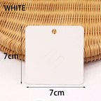 50pcs/lot Brooches Display Cards Blank Kraft Paper Tag for Jewelry Packaging Cards Small Business Sale Hang Price Tag Card 7*7cm