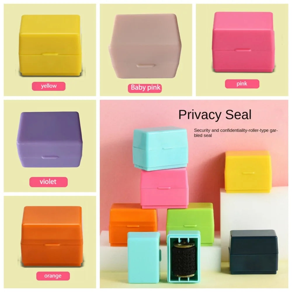 High Quality Colorful Seal Roller Stamp Privacy Smear Confidentiality Stamp ID Data Roller Privacy Seal