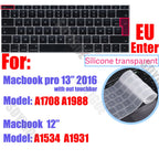 Silicone Keyboard Cover for All MacBook Air/Pro 13 14'15'16 inch,M1,M2,M3 M4 M5 Chip Model A2918,A2992,A3113,A2337,A2941 US & EU