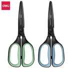 Deli Stainless Steel Scissors 3D Curved Knife Black Blade Home Office Hand Craft Anti-stick Shear Scissor School Stationery