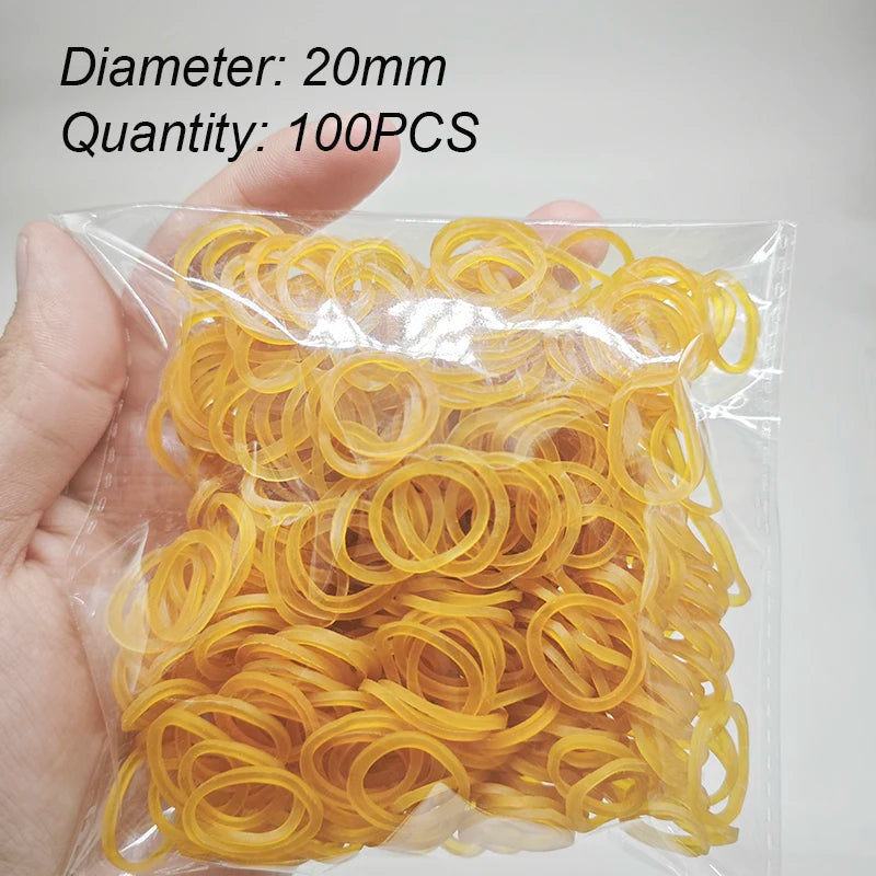 ‌Multi-Purpose Elastic Rubber Bands,15-60mm Diameter Rubber Bands Sturdy Stationery Fasteners for Paper, Files & Household Items
