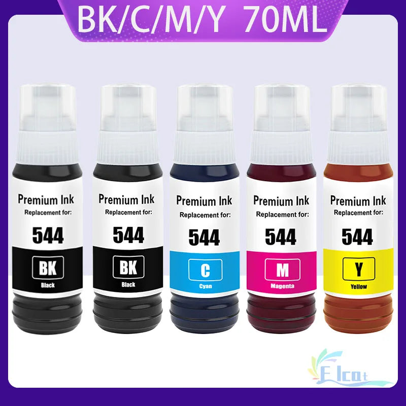 T544 544 Ink Bottle 544 Refill Kit Fit For Epson EcoTank L1110 L1210 L1250 L3110 L3150 L3210 L3250 L3251 L3260 L5290 Printer ink