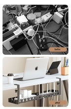 Under Table Storage Rack No Punching Metal Cable Management Tray Home Office Desk Wire Organizer Retractable Power Strip Storage