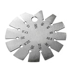 Stainless Steel Round Gauge Diameter Bevel Gauge Angle Protractor Thickness Gauge 15° 20° 22.5° 30° 45° 60° 120° Measuring Tool