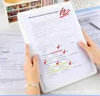 A4 Transparent File Box High Aesthetic Student Test Paper Simple Large Capacity Storage Box Writing Board Office Supplies