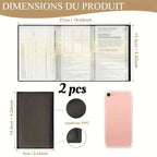 Lot of 1/2/3 Black Assurance Card Pouch - Certificate of Registration Protection Case Transparent Plastic Wallet for Documents