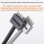 3PCS Leather Punching Die Set Manual Hole Punch Tool Multi Round Punch for Leather Crafting DIY Leather Working Handmade Tools