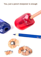 Faber Castell Cute Pencil Sharpener Double Hole with Container Plastic Student School Stationery Mini Manual Pencil Sharpeners