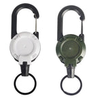 2/4/8pcs Outdoor Retractable Keychain Heavy Duty Carabiner Badge Holder Retractable ID Badge Clip Reel Key Chain for Fishing