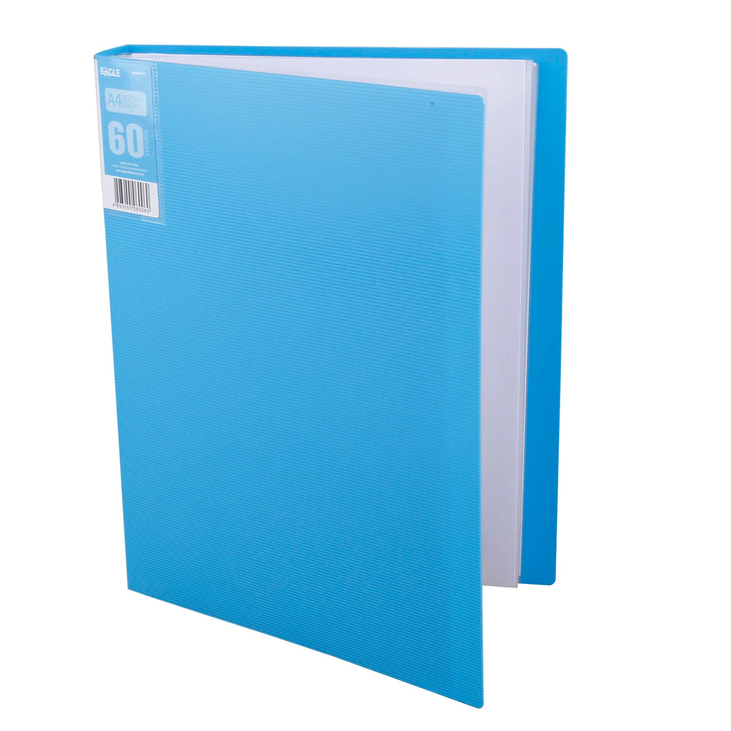 Eagle A4 Binder With Plastic Sleeves Display Book 60-Pocket Portfolio Folder ，Displays Photo Artwork Document and Certificates