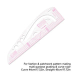 Clear Metric Flexible French Curve Ruler Practical Tailoring Template For Dressmaking Pattern Drafting DIY Sewing Projects