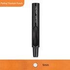 WUTA 1-10pcs Plating Titanium Leather Hole Punching Tools Set Round Hollow Puncher DIY Leather Craft for Watch Band,Belt,Fabric