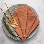 10pcs Napkins 40X40CM Plain Washed Cotton Classic Style Tea Towel Dining Place Mats Home Kitchen Dinner Wedding Settings Decor