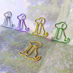 20pcs Colorful Animal Paper Clips - Cute Sitting Dog Design, Iron Material, Perfect for Office Organization