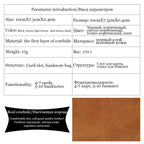 New Genuine Leather Card Holder Oil Wax Leather Multi-Card Small Retro Cowhide Coin Purse Men/Women Luxury Card Holder