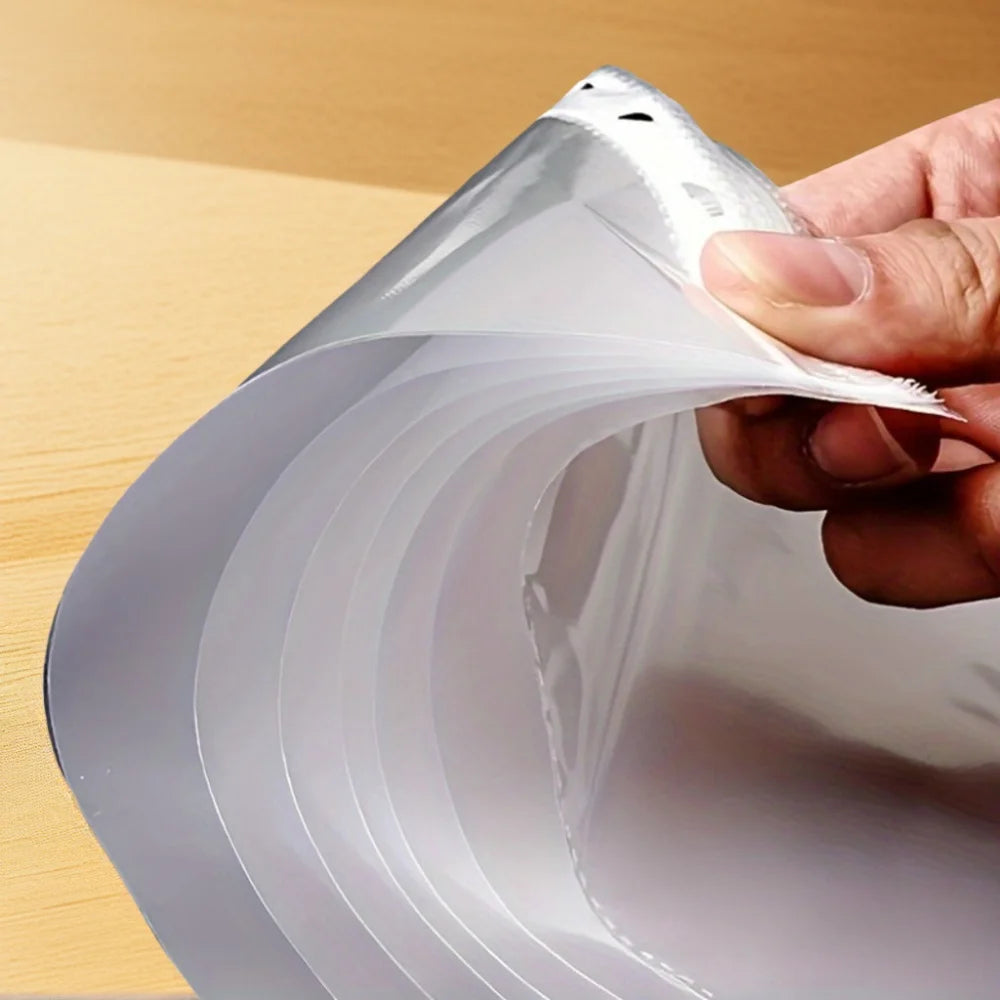 50 A4 Transparent Plastic Folders - 3-Ring Binder, Test Papers, Invoices, Office Supplies, Easy Design, 4C Thickness, Normal Use
