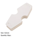 50Pcs Blank Necklace Bracelet Display Foldable Adhesive Price Tag Holder Cards Packaging For Jewelry Small Businesses Supplies