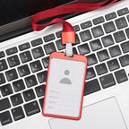 Fashion Card Cover Women Men Aluminum Alloy Work Name Card Holders Business Work Card ID Badge Lanyard Holder Metal Bags Case