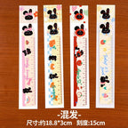 Cute Panda Magnetic Bookmark Ruler Student Creative Flexible Ruler 15cm Cartoon Rabbit Bear Capybara Magnetic Straight Ruler