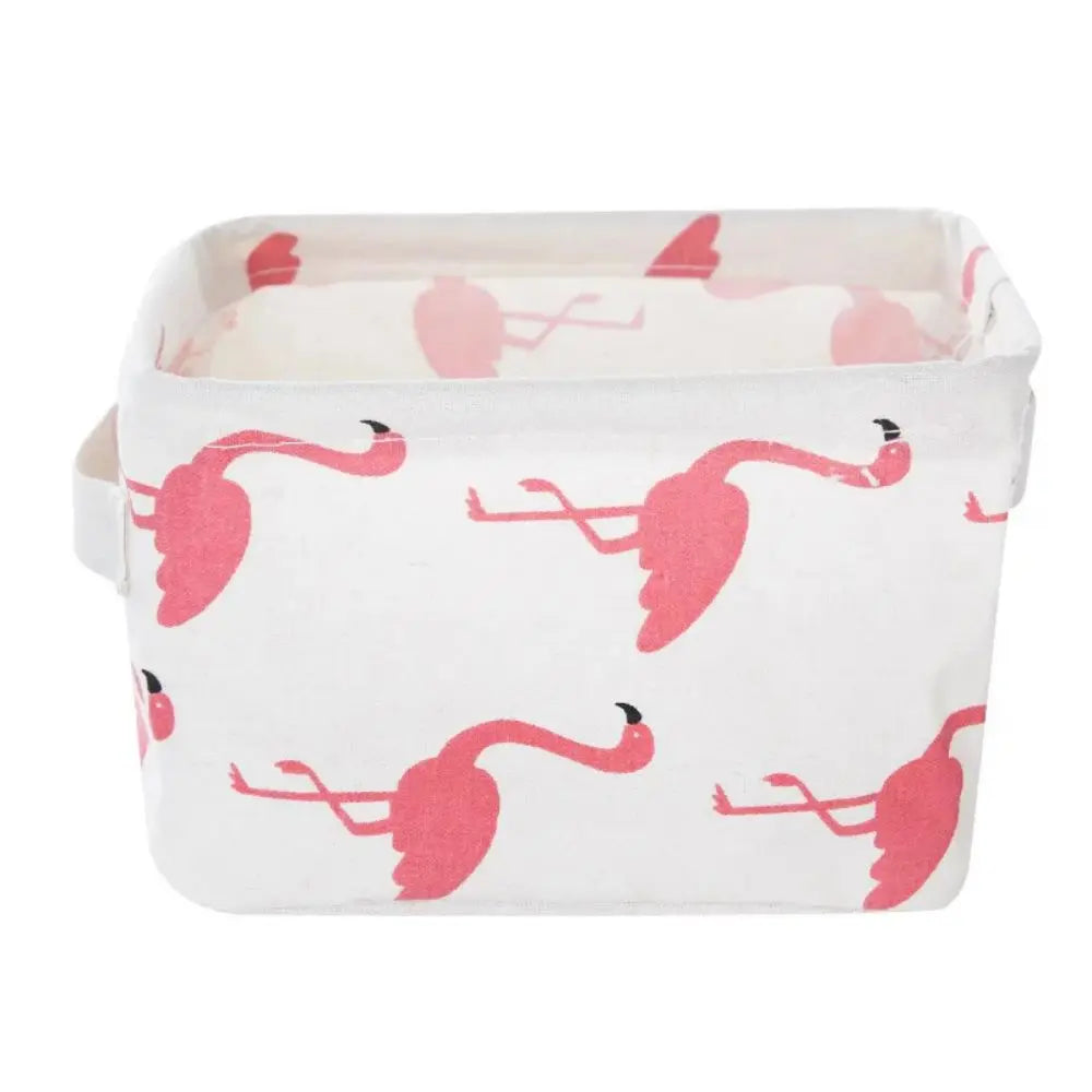 1pc Cotton Linen Fabric Waterproof Desktop Sundries Basket Storage Box Cosmetic Toy Organizer Underwear Socks Clothes Storagebag