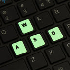 Spanish English Russian Arabic French Luminous Keyboard Stickers For Laptop PC Desktop Key Board Night Light Dustproof Sticker