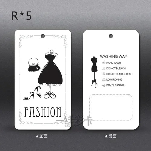 250pcs/lot Clothing Printing Hang Tags Price Tag in Stock Labels for Clothes Personalizar Etiquetas
