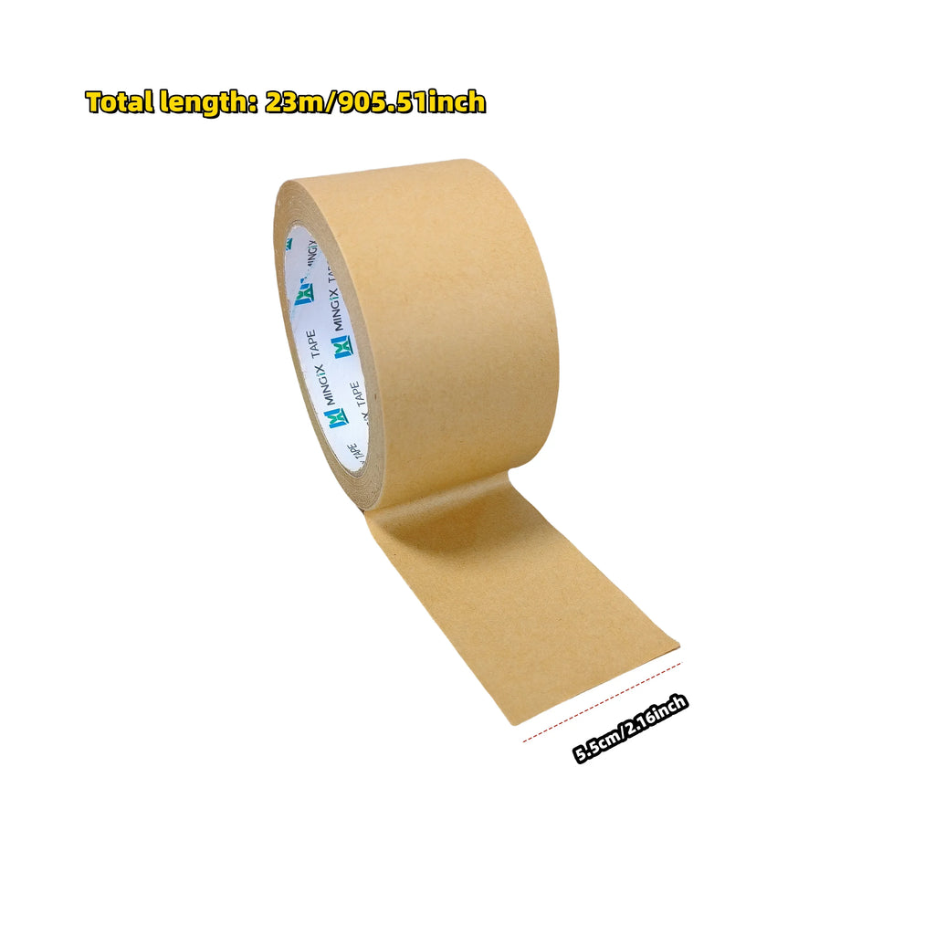 23m/Roll Brown Duct Tape Sealing Reinforced Gummed Self Adhesive Kraft Paper Flatback Carton Sealing Tape Heavy Duty Packing