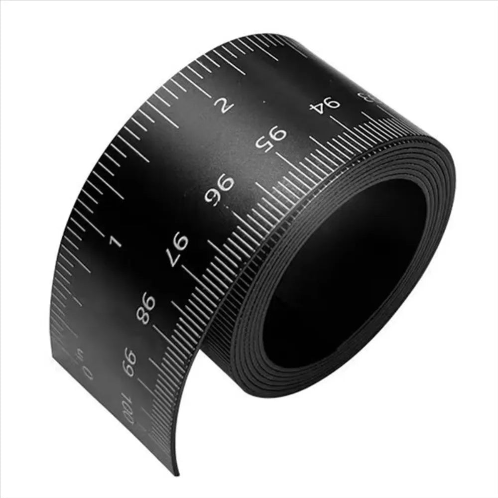 Black Magnetic Border Ruler with Both Inches and Centimeters Dual Scale Flexible Ruler Measuring Tool Magnetic Flexible Ruler