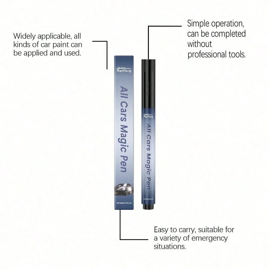 Car Scratch Repair Magic Pen, Universal Car Body Paint Scratch Remover, a Quick Car Scratch Repair and Maintenance Tool Suitable for Both Cars and Households.