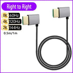 8K 90 degree HDMI-Compatible 2.1V Cable Cord 8K 60Hz 4K 120Hz 48Gbps EARC ARC HDCP Ultra High Speed HDR for Projector PS4 PS5