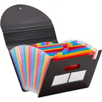 Expanding File Folder 13/25 Pockets Accordion File Organizer/Portable Expandable Plastic Filing Box, Accordion Bill/Paper
