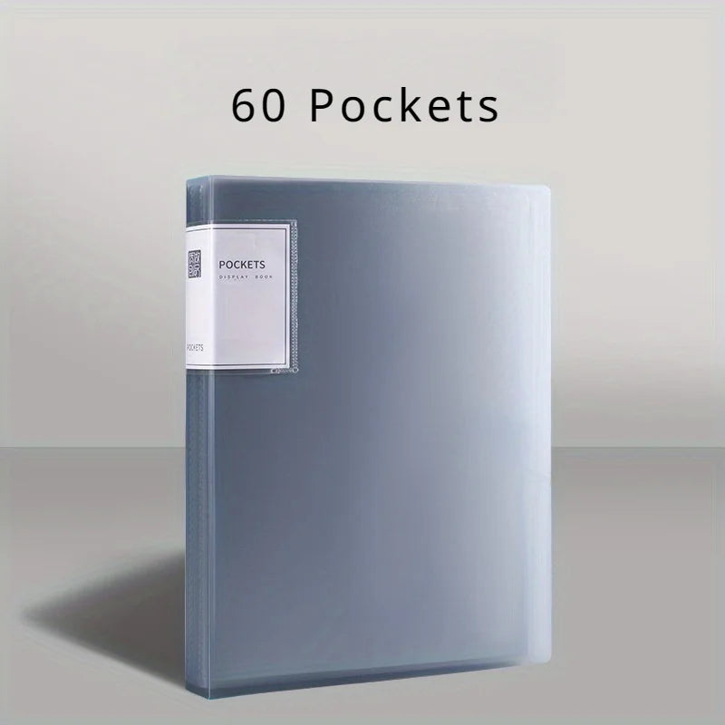 Folder 20/30/40/60/80/100 Inner Pages, Data Book A4 Transparent Insert Folder Album Storage Folder, Large Capacity Office Folder