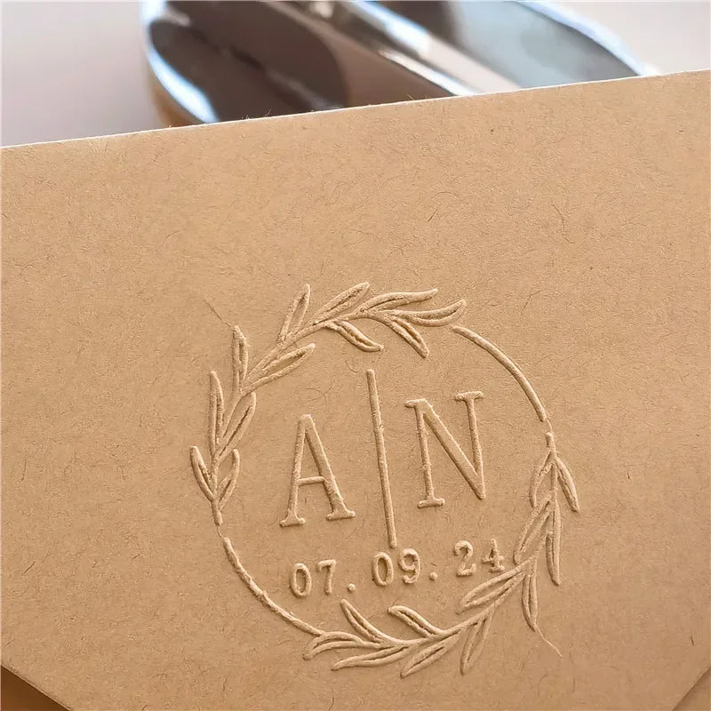 Customize Embossing Stamp Wedding Monogram Embosser Stamp,Personalized 2 initials Embosser Stamp,Wedding gift,hand held embosser