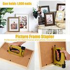 Picture Frame Gun Nailer With 1000pcs Nails Manual Flex Point Tacker Framing Pin Stapler Lightweight Point Nail Tacker Hot sale