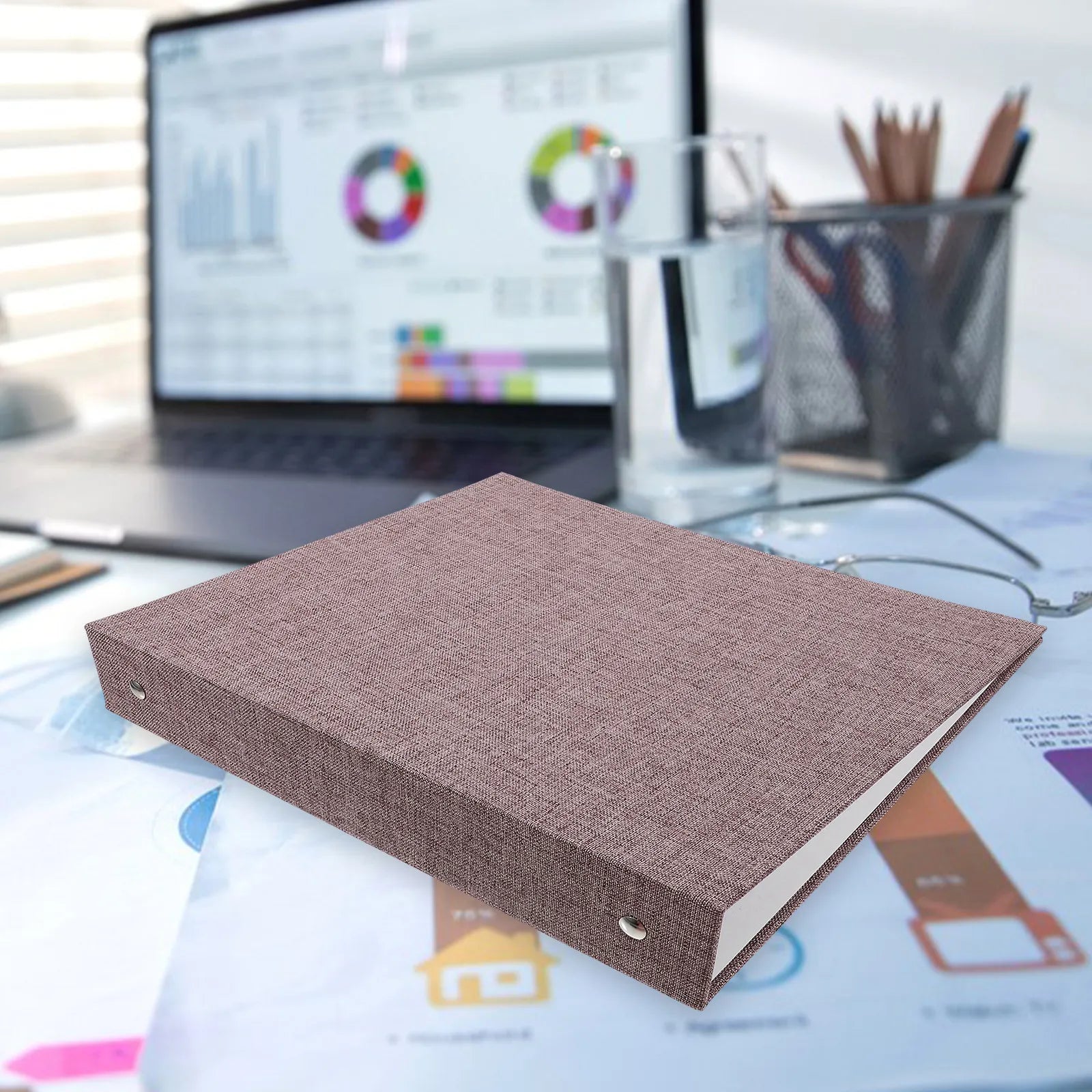 A5 3 Ring Binder Cover Refillable Loose Leaf Notebook Cover for Students Planners Journal Sketchbook Study Notes Organizer