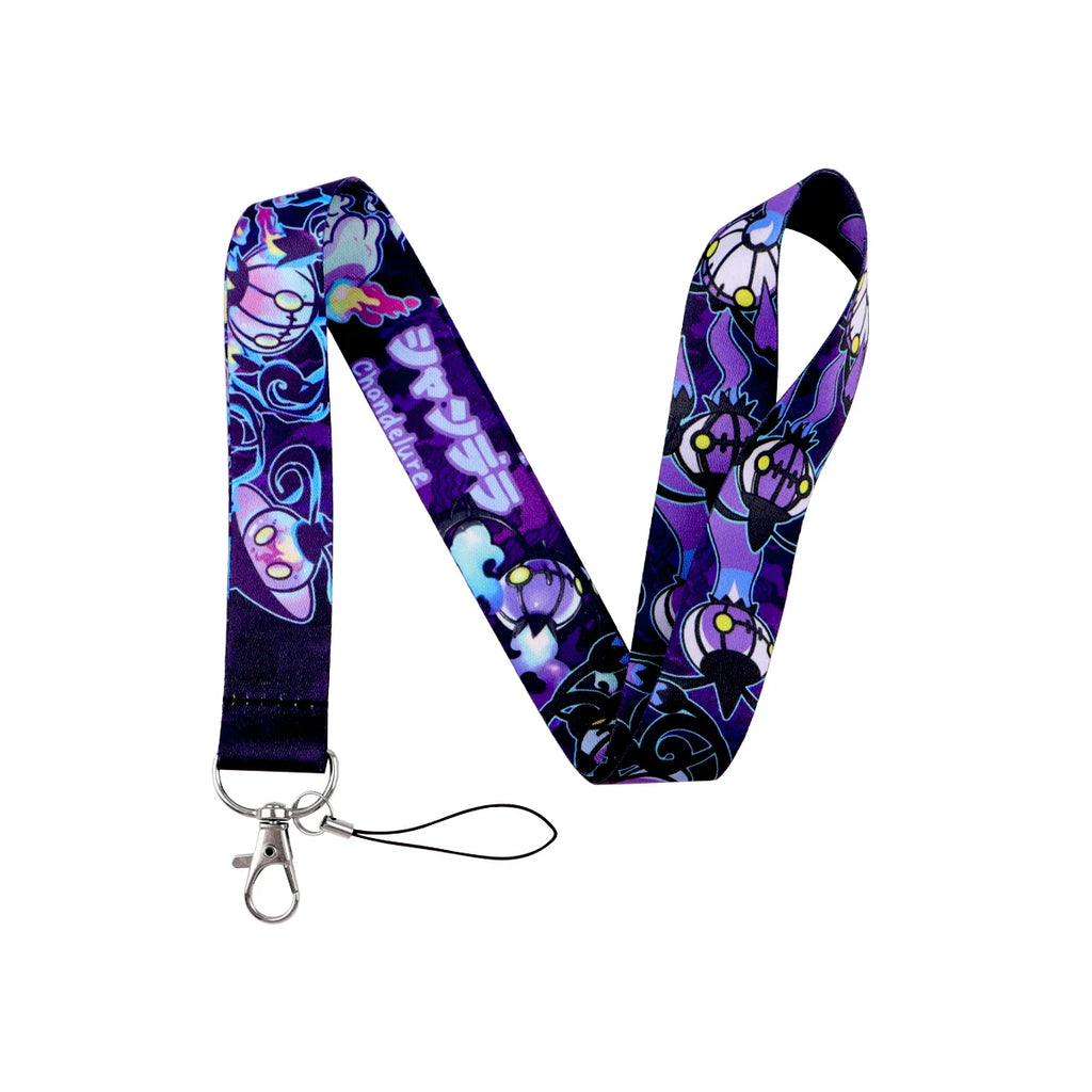 Cute Anime Monster Lanyard Card Holder Colorful Neck Strap for Key ID Card Phone Straps Badge Holder Key Ring Accessories Gifts