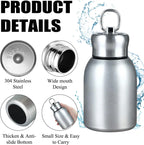 Stainless Steel Mini Vacuum Insulated Water Bottle for Hot and Cold Drinks Travel Coffee Cup 10.2 oz /300 ml