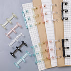Loose Leaf Binders 5 Colors 3-hole Book Rings Translucent Binding Spines Combs Snap Split for DIY Diary Scrapbook School Supply