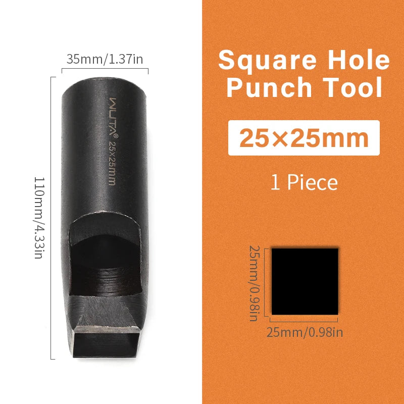WUTA Basic 1pc Square Leather Punch Rectangle Hollow Oblong Hole Puncher Belt Strap Watch Band Cutter DIY Craft Leather Tools