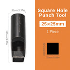 WUTA Basic 1pc Square Leather Punch Rectangle Hollow Oblong Hole Puncher Belt Strap Watch Band Cutter DIY Craft Leather Tools