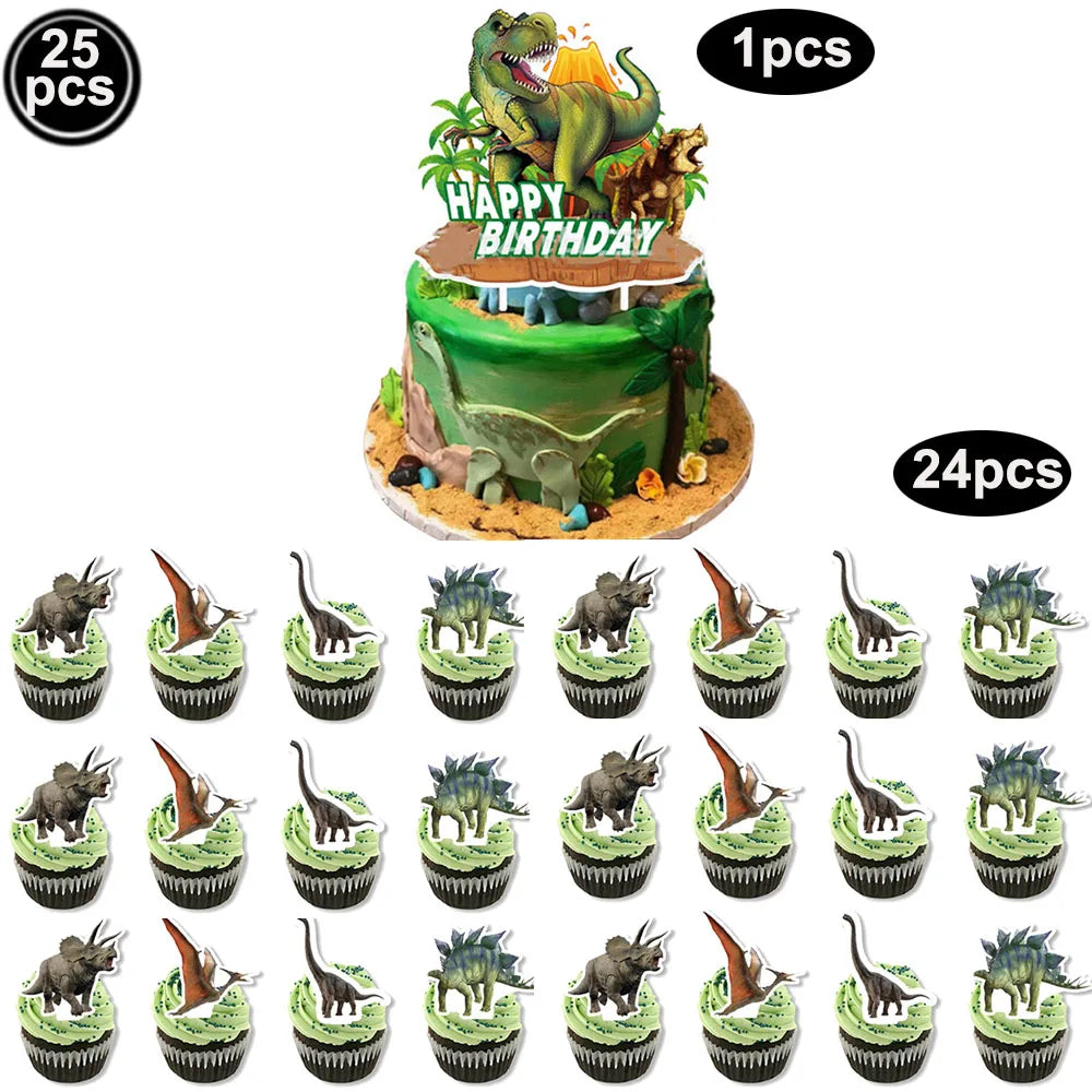 Jurassic Dinosaur Party Dinosaur Fossil Disposable Tableware Plate Cup Napkins Dinosaur Theme Birthday Party Decor Supplies