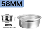 51mm 54mm 58mm Coffee Filter Basket Stainless Steel Coffee Powder Bowl Coffee Handle Bottomless Universal Coffee Powder Bowl