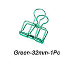 High Quality 51/32/19mm Multicolor Metal Binder Clip Clamp Paper Bookmark Clips Decorative Journal Clips School Office Supplies