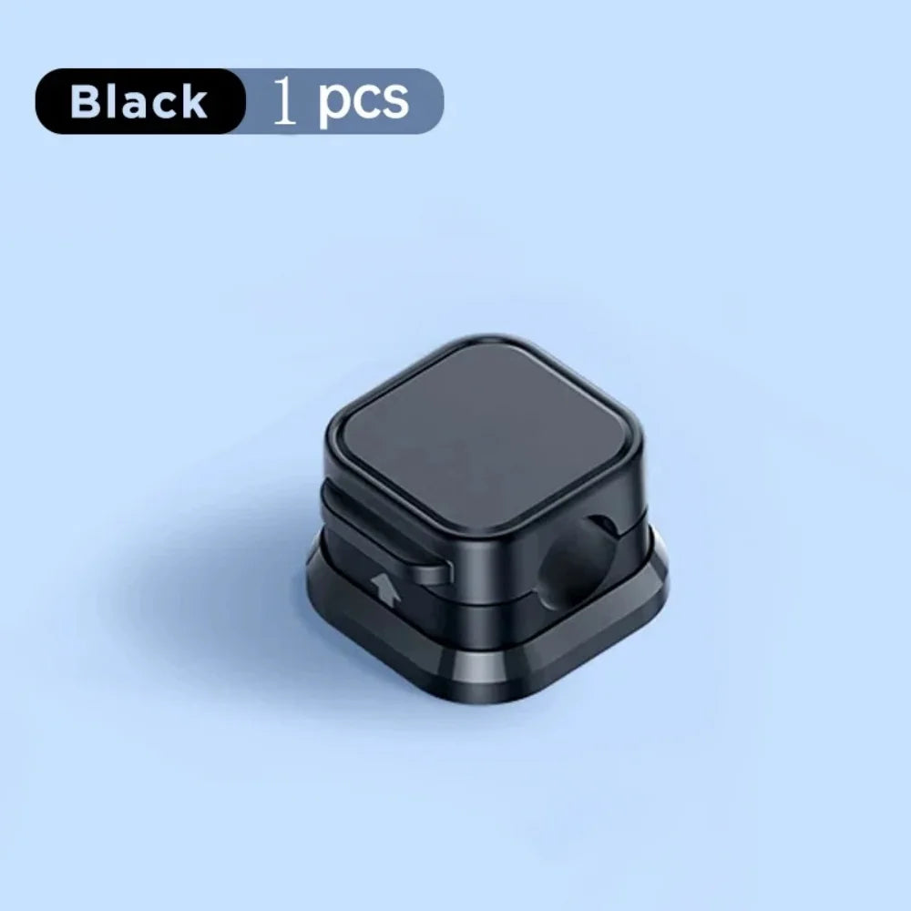 1/3/6/12PCS Magnetic Cable Clips Cable Adjustable Cord Holder Under Desk Cable Management Wire Keeper Cords Organizer Holder