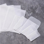 50Pcs/Pack Simple Semi-Transparent Vellum Paper Envelopes Matte Frosted for Postcards Greeting Cards Wedding Invitations