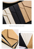 20/40/80PCS Classical White Black Kraft Blank Mini Paper Window Envelopes Wedding Invitation Envelope Gift Envelope