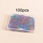100 Heart-Shaped Metal Colorful Paper Clips, Note Card Bookmark Clips, Creative Office Supplies, Stationery Gifts for Friends