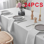 Set Of 6/12/24 40x40cm Table Cloth Napkins Durable Polyester Thicken Placemat Reusable for Kitchen Dining  Wedding Decoration